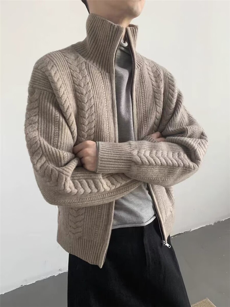得物质量万花绒毛衣高街针织衫外套潮百搭休闲情侣上衣LMY044-P83,男装针织衫/毛衣,星座1008