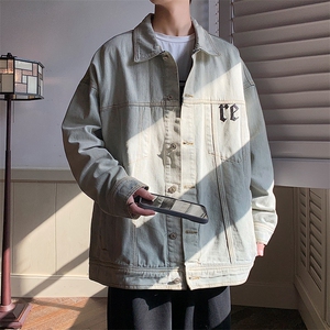 水洗牛仔外套男士美式高街工装夹克春季潮牌情侣上衣 W7041-P66图片