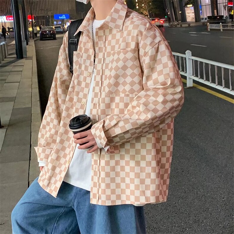 长袖衬衫春款男港风潮流W2210P32,男装衬衫,星座1116-2
