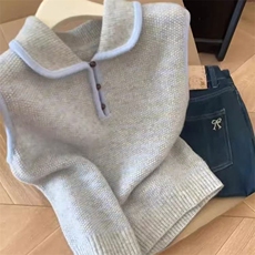 2025年秋季翻领3扣马甲时尚百搭，女装马甲，萱芳婷羊绒