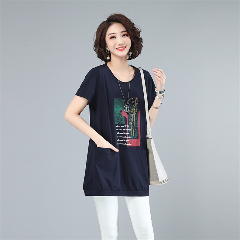 2021夏款大码女装印花绣花上衣213款，女装大码女装，秋牧寒烟