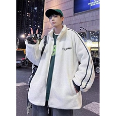潮流羊羔绒外套男冬季新款韩版宽松百搭保暖上衣男士夹克JM05，男装夹克，星座1116A-1（原606A）