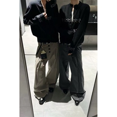 现货~秋冬几何针织提花开衫毛衣外套MY2585批68，男装针织衫/毛衣，星座1411A-6