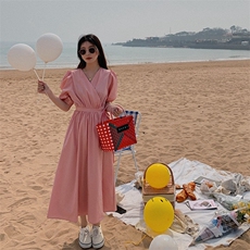 现货2021夏季新款初恋裙法式浪漫119-FQ208-P85控138，女装连衣裙，叁秋一裳