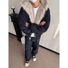 美式二代座山雕棉服男加厚冬季cleanfit毛领短款棉衣连帽二棉外套，男装棉衣，星座205-3