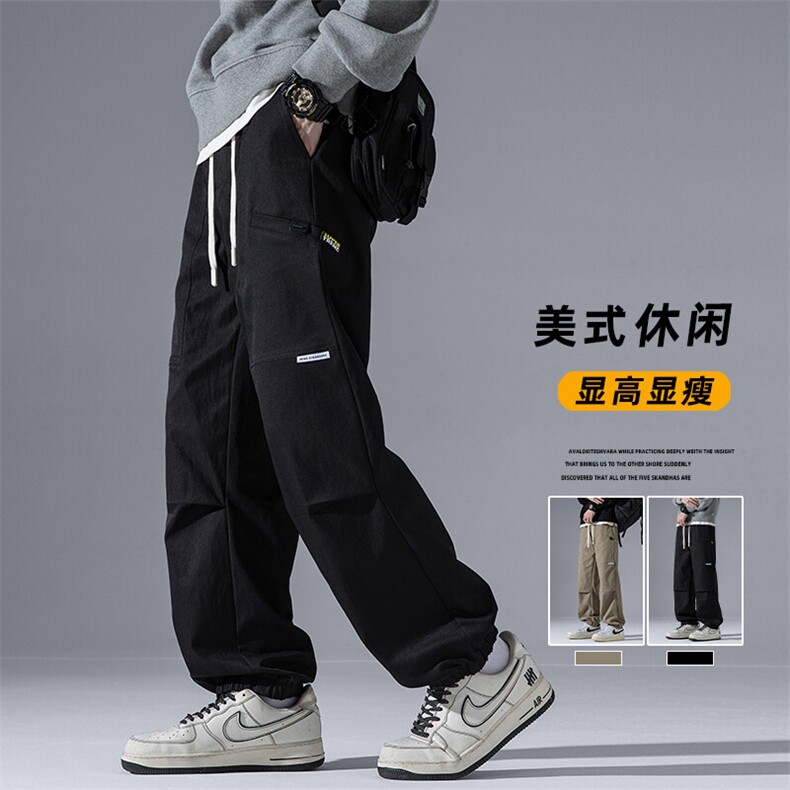 2025春季新款灰墙大码日系弹力小脚裤M-5XHK24769-P50，男装休闲裤，电商A022