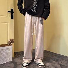 麂皮绒直筒休闲裤B342-K7006-P50控68，男装休闲裤，电商B342