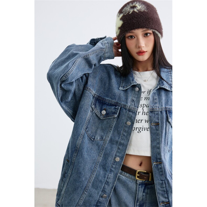 25新款抖音品质牛仔夹克中性风宽松韩版水洗外套N991/P98,男装工装外套,星座202-3