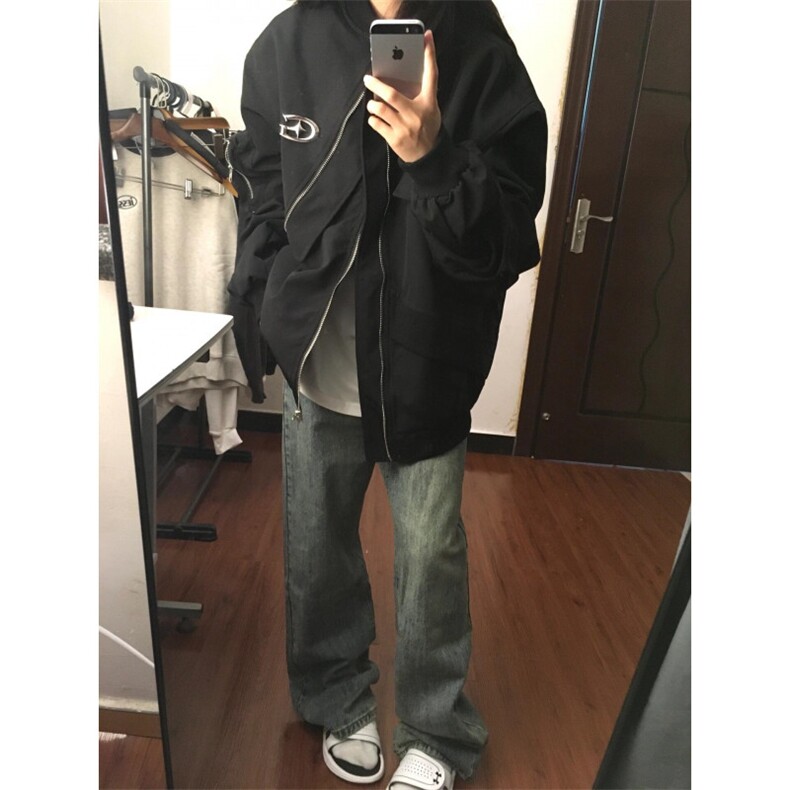 【有货】美式高街飞行员夹克外套男不规则棒球服XX034CC-特P60,男装夹克,星座1007（原301D）