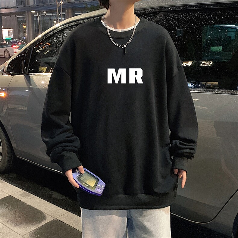 S6253-P28  秋季圆领卫衣男大码韩版宽松长袖外套图片