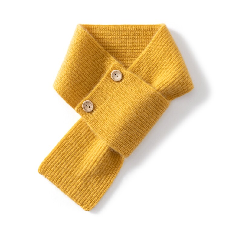 冬季儿童2扣小围巾时尚百搭通勤简约休闲，围巾，朴石羊绒