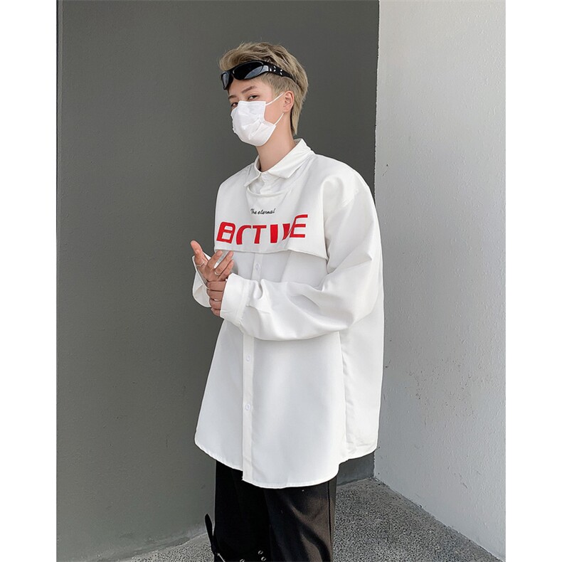 男装衬衫24春季韩版印花长袖衬衫男士痞帅衬衣XZ514-2-202413-P78,男装衬衫,星座514-2(原B239)
