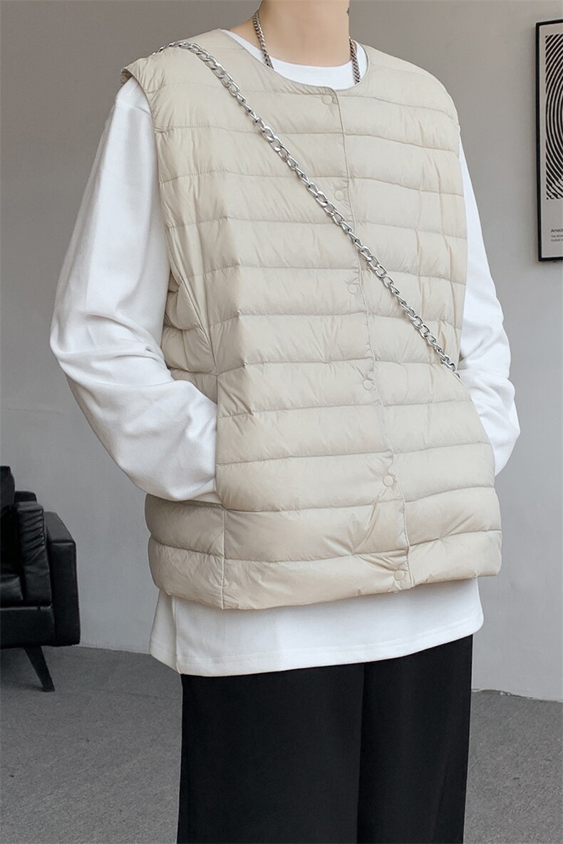 8XL-M轻薄羽绒服马甲男背心内胆90白鸭绒马夹外套YRFC07P98控138,男装背心/马甲,电商D206-1