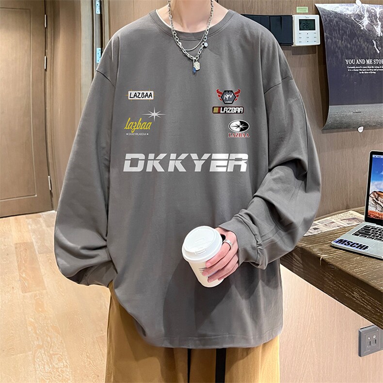抖音得物供货量大从优可提供视频美式长袖T恤CT728特P25,男装T恤,电商A486-1