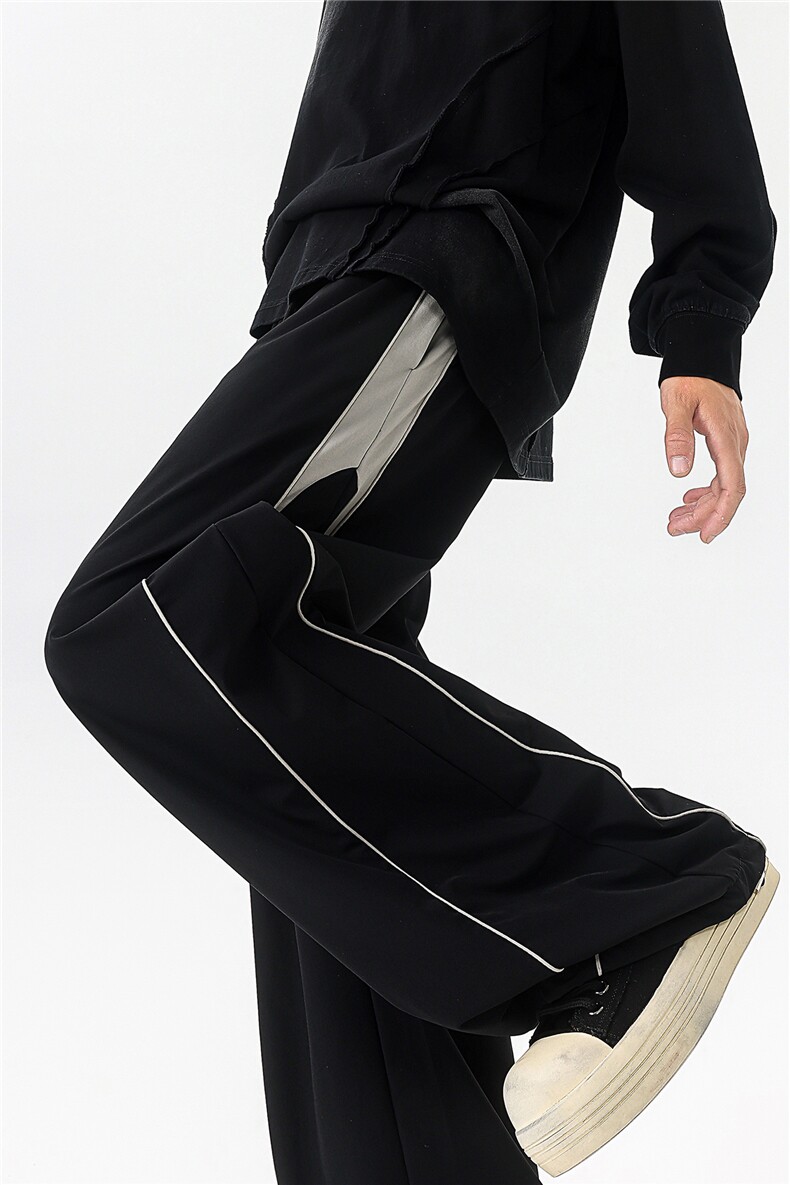 8XL-M秋季美式潮牌裤子男士宽松撞色冲锋裤速干休闲长裤K9156P68,男装休闲裤,电商D206-1