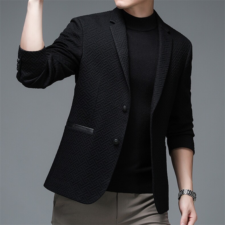 DN21A260男式秋季2023新款西装男西服外套修身商务休闲男装P306,男装西服,电商B360
