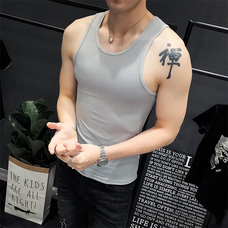 夏季清凉透气网眼汗背心坎肩无袖镂空背心男5087-p20,男装背心/马甲,电商D303