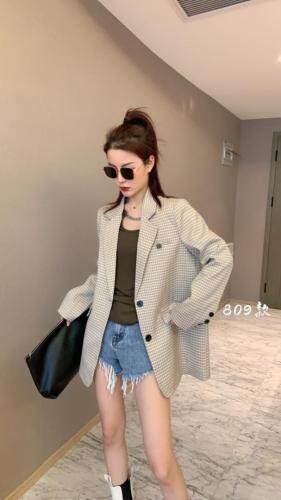 格子西装，女装西装，佰多丽多