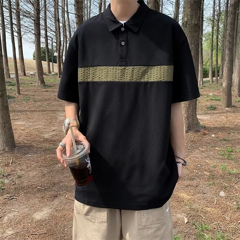 短袖POLO衫文艺新款男日系潮夏季T394P28,男装Polo衫,星座1116-2