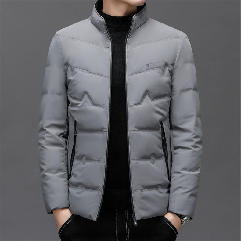 轻薄羽绒服男2024冬季立领短款超轻便中青年保暖白鸭绒防风外套男,男装羽绒服,电商B212（原钱塘6029）