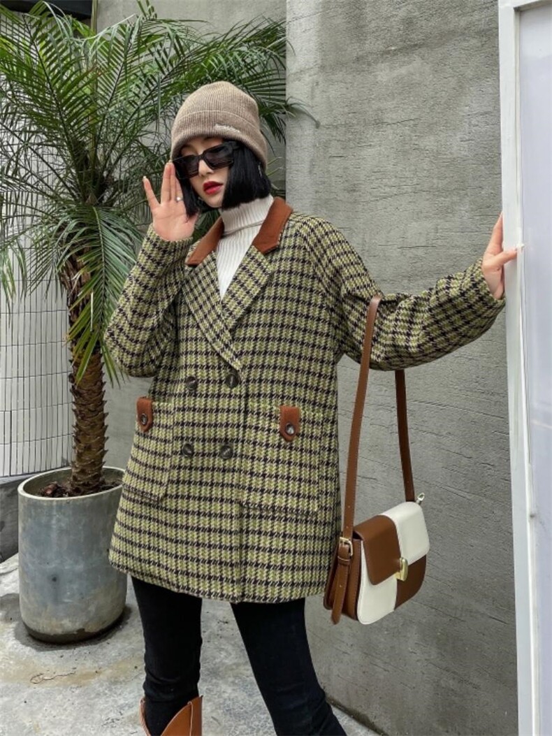 两色大衣冬季，其它，四季韩后