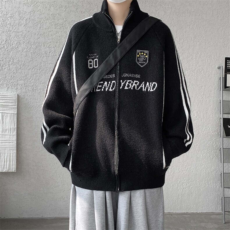 8XL-M超大码毛衣棒球服外套男针织衫开衫赛车夹克男MY1220-P118,男装夹克,电商D206-1