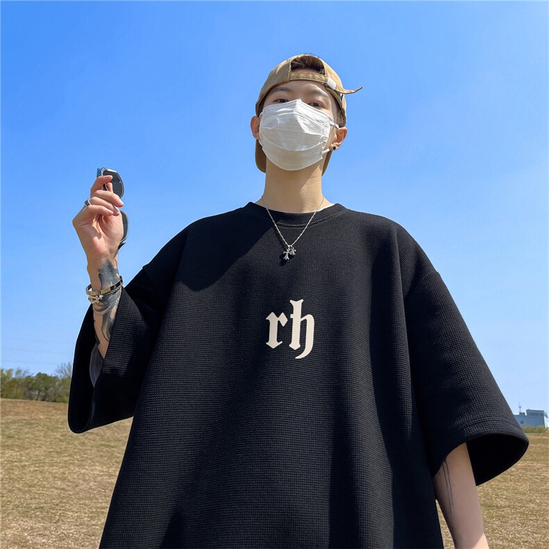 华夫格短袖直播高品质重磅220克rh印花HT368-特P16,男装T恤,星座508（原C305）