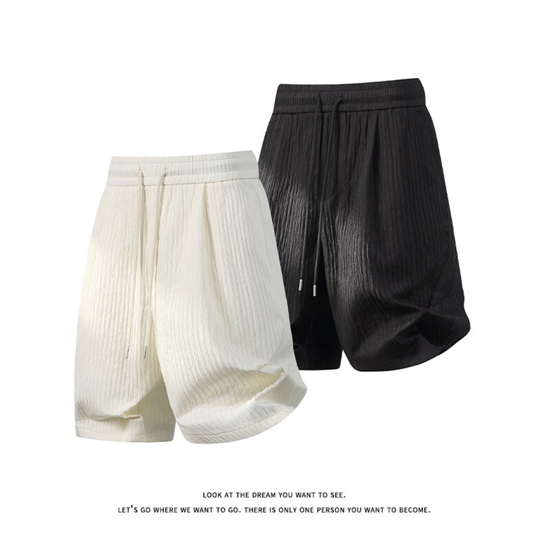 日常百搭休闲运动短裤男女简约宽松抽绳松紧腰裤子DK8703-特价P25，男装牛仔裤，电商A007