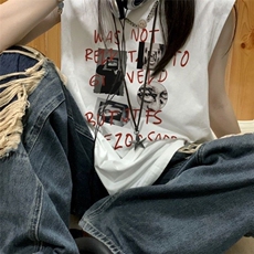 TB0665-P30男女同款可搭情侣宽松大码背心美式纯棉印花，男装背心/马甲，星座617A-2
