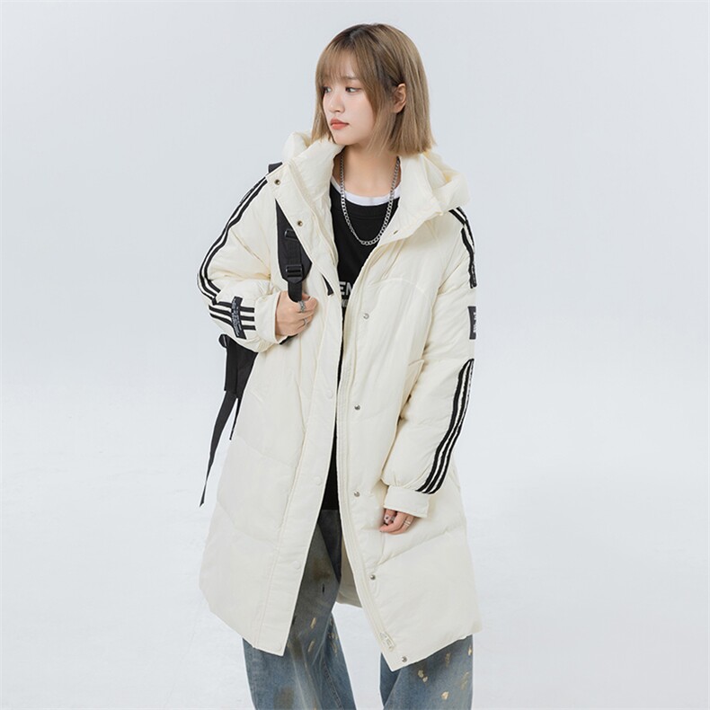 904-2-YR001-P188控258冬季北方抗寒中长款过膝羽绒服女薄款加厚图片