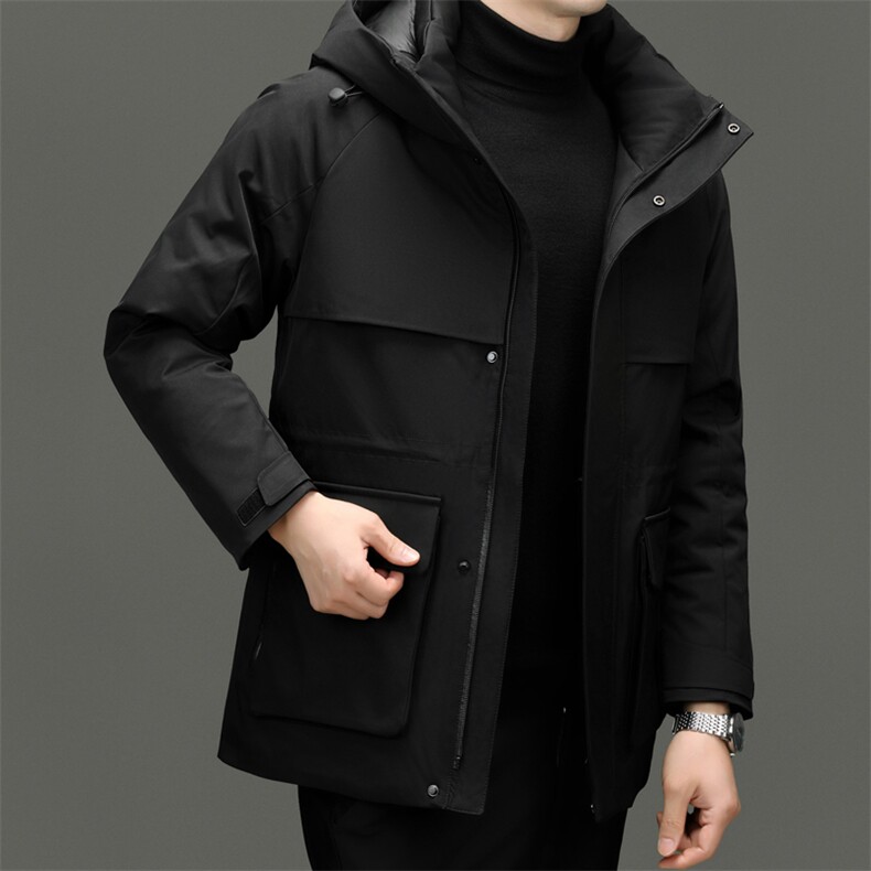 男装羽绒服YR8805新品主推90绒子品牌热销实体品三防面料腰部抽绳,男装羽绒服,钱塘207-1
