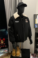 港风大码款宽松翻领加厚保暖棉服外套潮XZ213-MY9355-P148控168，男装棉衣，星座213