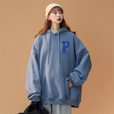 ！春季新款韩版青春简约个性P印花宽松连帽卫衣W264P35控58，男装卫衣，A247A