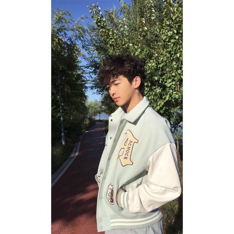 JY354-P66刺绣棒球服外套春季新款复古情侣立领夹克网图,男装夹克,星座1501-3