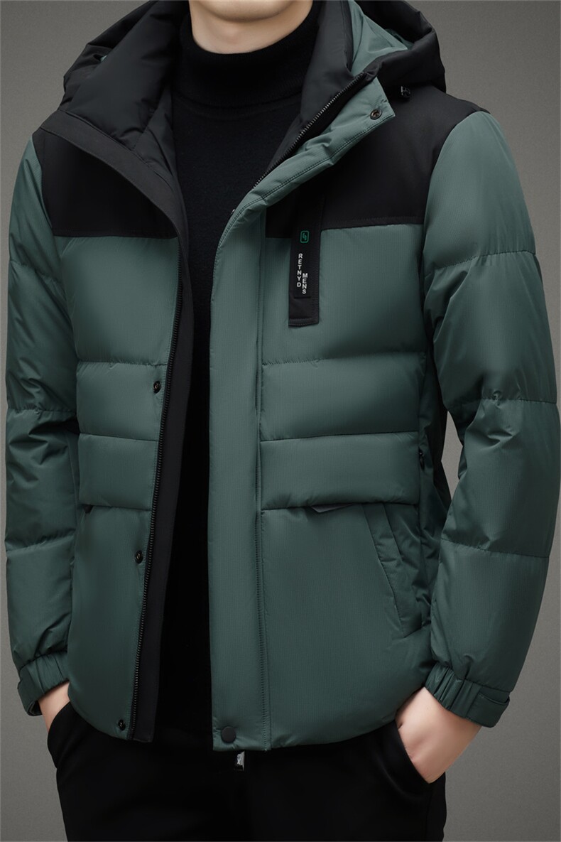 男士新款可脱卸帽羽绒服冬季商务休闲中年男装上衣加厚保暖外套,男装羽绒服,电商B212（原钱塘6029）