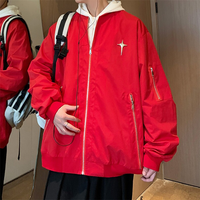 JK8103/P68春装现货立领夹克男女外套棒球服防水大码潮工装上衣,男装夹克,电商A141