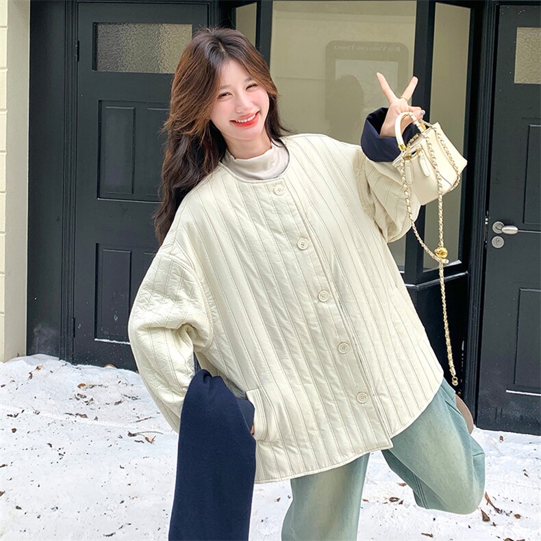 2025冬季休闲小个子带披肩圆领薄棉服外套2C037505P195K268,女装棉衣/棉服,2C037