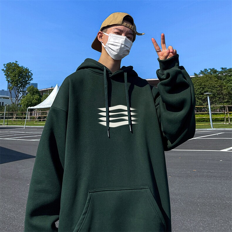 抖音得物供货可提供视频春装重磅美式宽松连帽卫衣DL2359,男装卫衣,电商A486