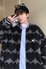 1港风情侣两面穿棉衣男麂皮绒羊羔毛夹克棉服男外套8702P110控148，男装夹克，星座226-2