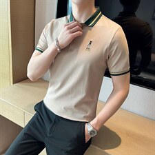现货高品质大码抖音主推直播时尚短袖T恤翻领Polo衫T016-P45，男装T恤，电商D342