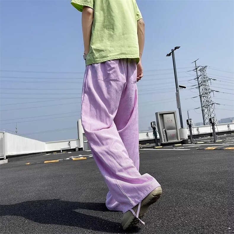 直筒长裤潮牌青春流行百搭运动裤宽松型纯色休闲裤夏季,男装休闲裤,星座716-2