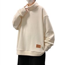 冬季大码纯色男士羊羔绒打底衫百搭卫衣  T201 P45限68图片
