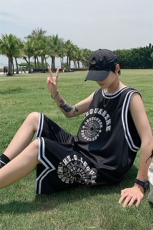 2023夏季新款港风外景大码休闲运动套装M-5XHQ21304-P50，男装休闲套装，电商A022