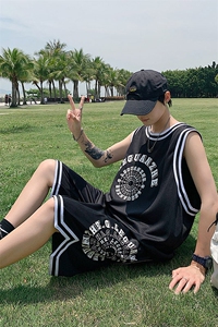 2023 夏季新款 港风外景大码休闲运动套装M-5X HQ21304-P50图片