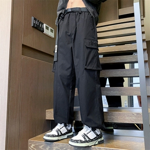 24春款港风工装裤休闲裤束脚裤男KP211 P55图片