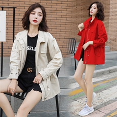 风衣2021年秋季气质个性舒适简约长袖短款时尚都市青春流行甜美，女装风衣，瑶迪依秀