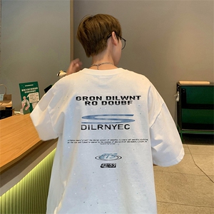 量大优供抖音视频 支持得物配合二开美式满天星亮片短袖T恤MTX529图片