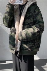 美式座山雕加绒加厚棉服男冬宽松连帽毛领棉衣外套MY18001，男装棉衣，电商B312