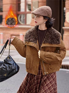 BAO款新增颜色2025冬季新款大毛领拼接90绒羽绒服女外套图片