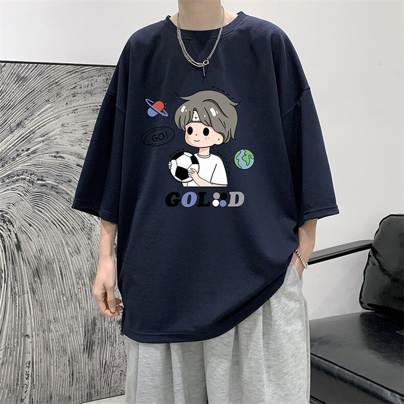 Q11207-P30春夏季七分袖t恤男大码五分袖男短袖中袖大皂风,男装T恤,电商A040
